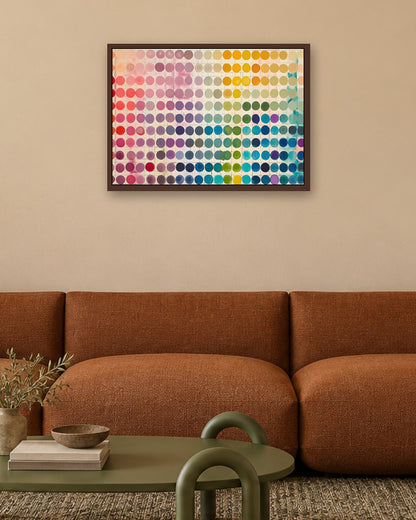 SENT Studio - Colour Chart - dark oak frame in a room