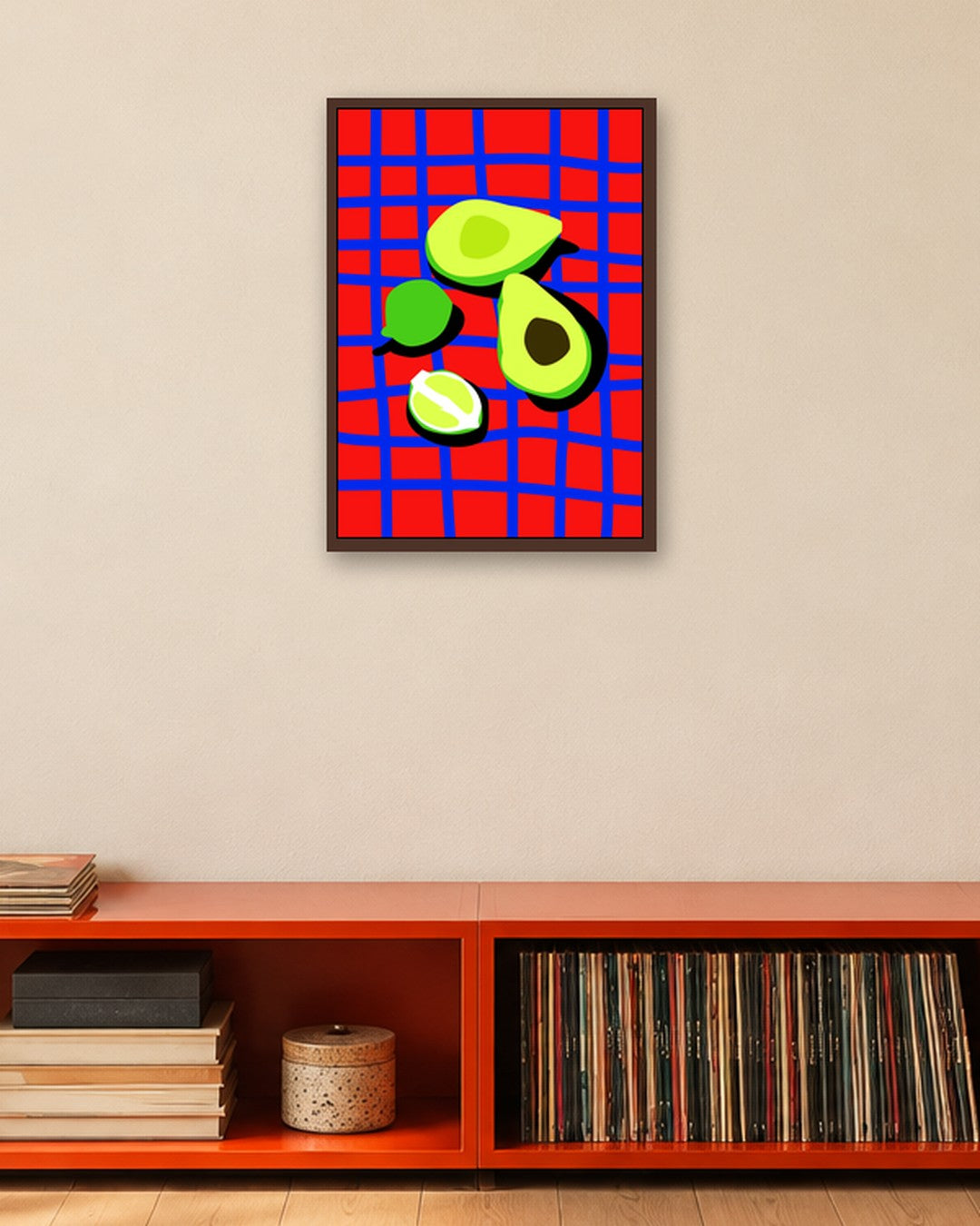 SENT Studio - Artistic Poster No. 24 - dark oak frame in a room