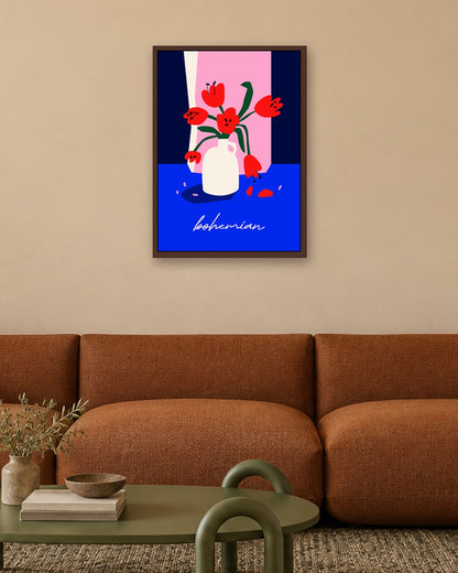 SENT Studio - Artistic Poster No. 56 - dark oak frame in a room