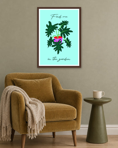 SENT Studio - Artistic Poster No. 29 - dark oak frame in a room