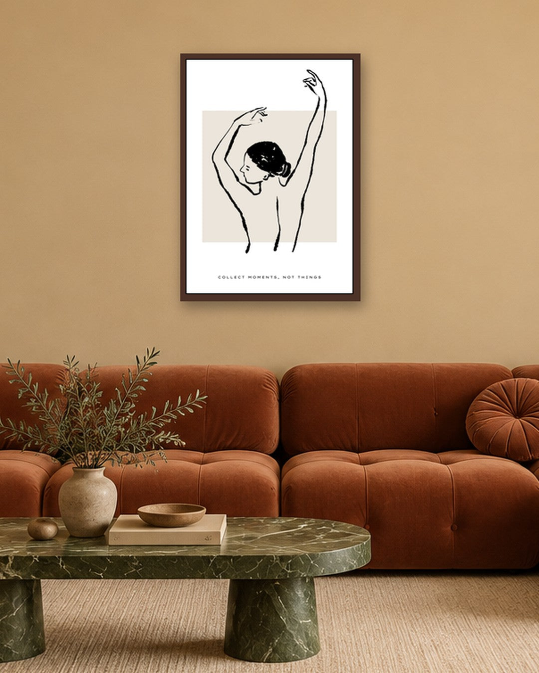 SENT Studio - Dancing Poster No. 58 - dark oak frame in a room