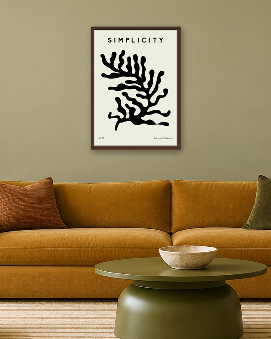 SENT Studio - Bohemian Poster No. 63 - dark oak frame in a room