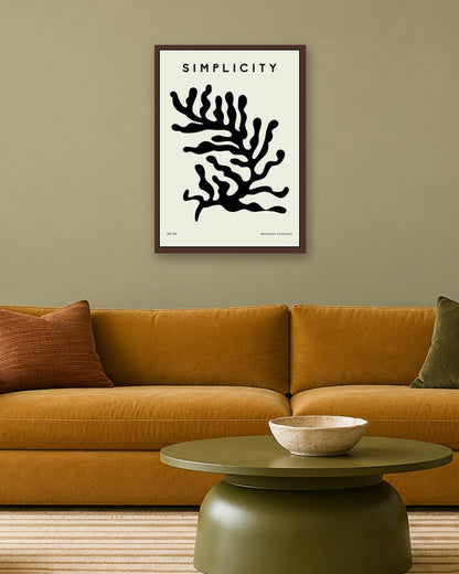 SENT Studio - Bohemian Poster No. 63 - dark oak frame in a room