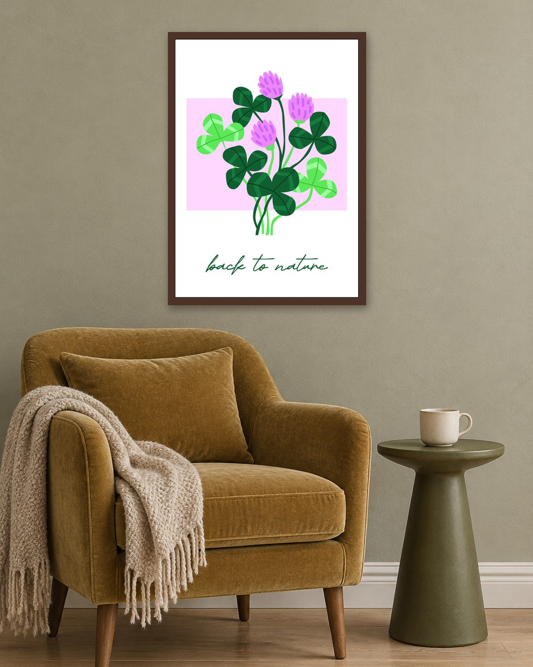 SENT Studio - Artistic Poster No. 60 - dark oak frame in a room