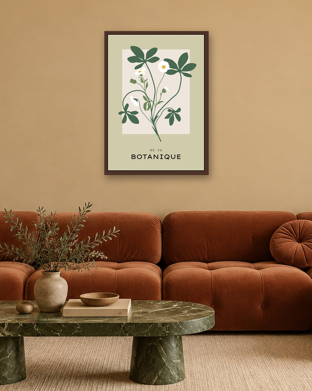SENT Studio - Botanical Poster No. 4 - dark oak frame in a room