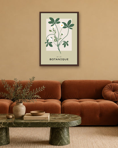 SENT Studio - Botanical Poster No. 4 - dark oak frame in a room