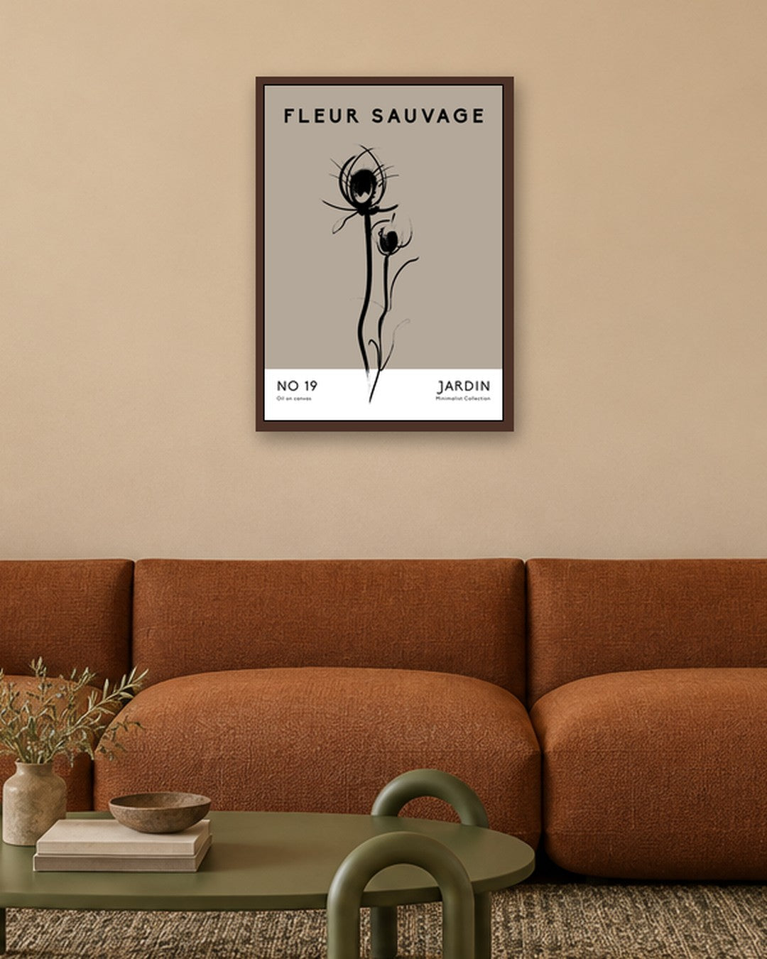 SENT Studio - Bohemian Poster No. 34 - dark oak frame in a room