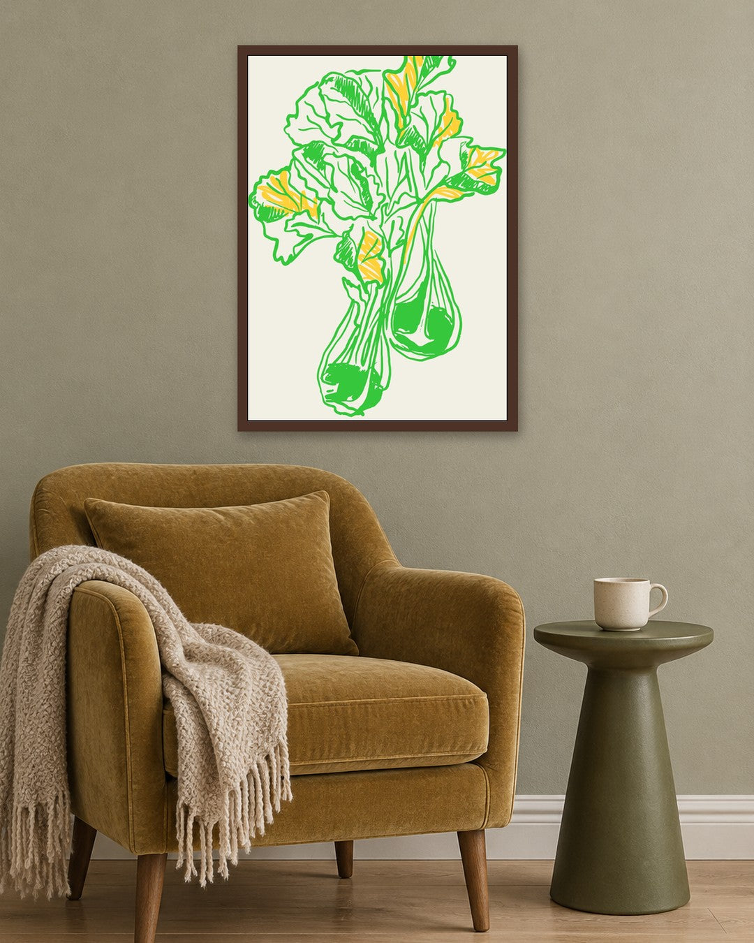 SENT Studio - Cravings Poster No. 32 - dark oak frame in a room