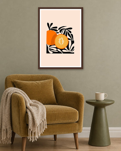 SENT Studio - Artistic Poster No. 11 - dark oak frame in a room