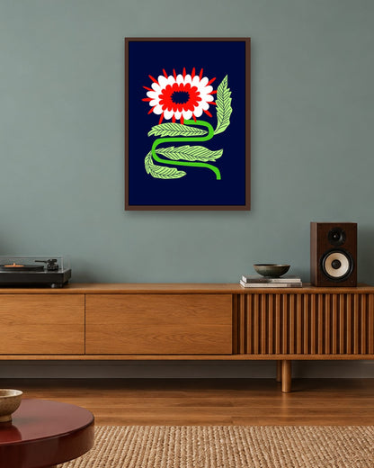 SENT Studio - Artistic Poster No. 13 - dark oak frame in a room