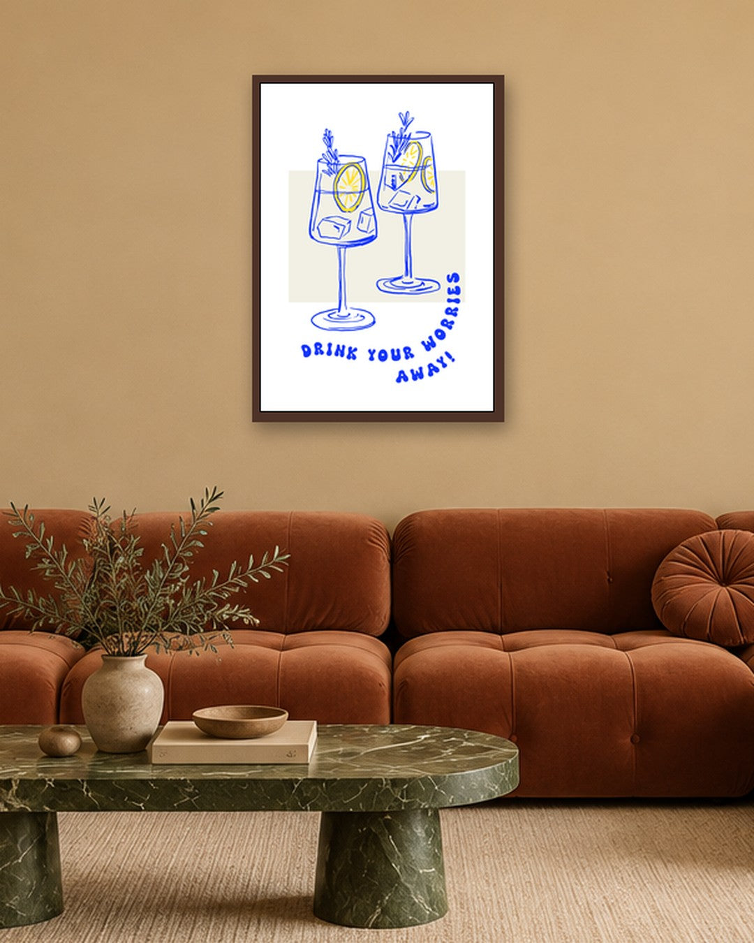 SENT Studio - Cravings Poster No. 33 - dark oak frame in a room