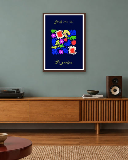 SENT Studio - Artistic Poster No. 44 - dark oak frame in a room