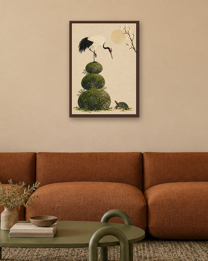 Gracie Cole - Crane Balance - dark oak frame in a room
