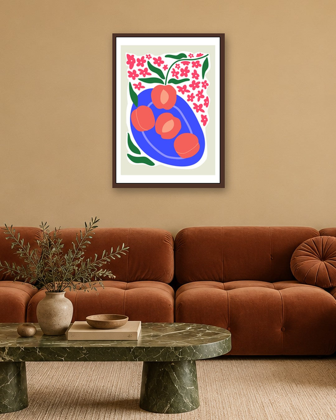 SENT Studio - Aesthetic Poster No. 50 - dark oak frame in a room