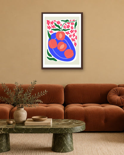 SENT Studio - Aesthetic Poster No. 50 - dark oak frame in a room