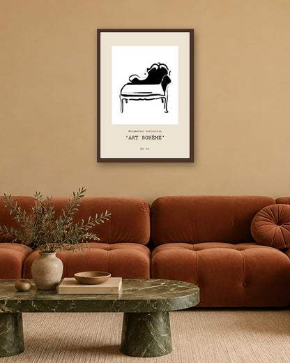SENT Studio - Bohemian Poster No. 86 - dark oak frame in a room