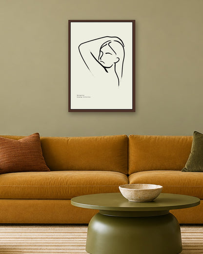 SENT Studio - Bohemian Poster No. 70 - dark oak frame in a room