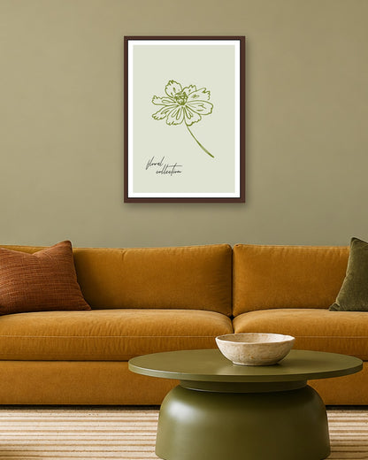 SENT Studio - Blooming Flowers Poster No. 53 - dark oak frame in a room