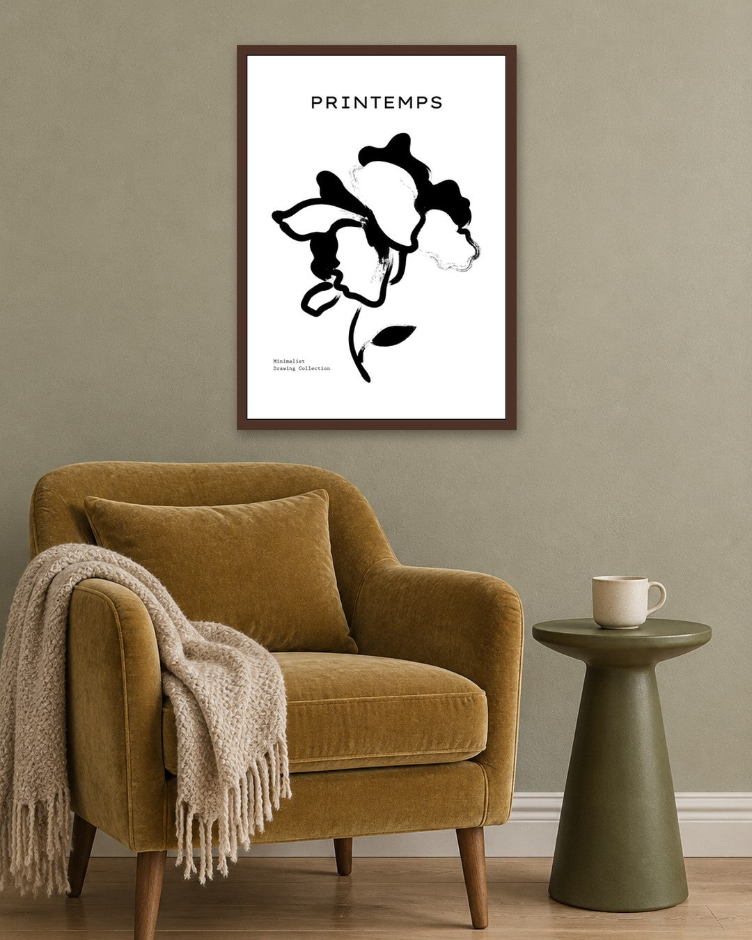 SENT Studio - Bohemian Poster No. 15 - dark oak frame in a room