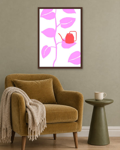 SENT Studio - Abstract Poster No. 70 - dark oak frame in a room