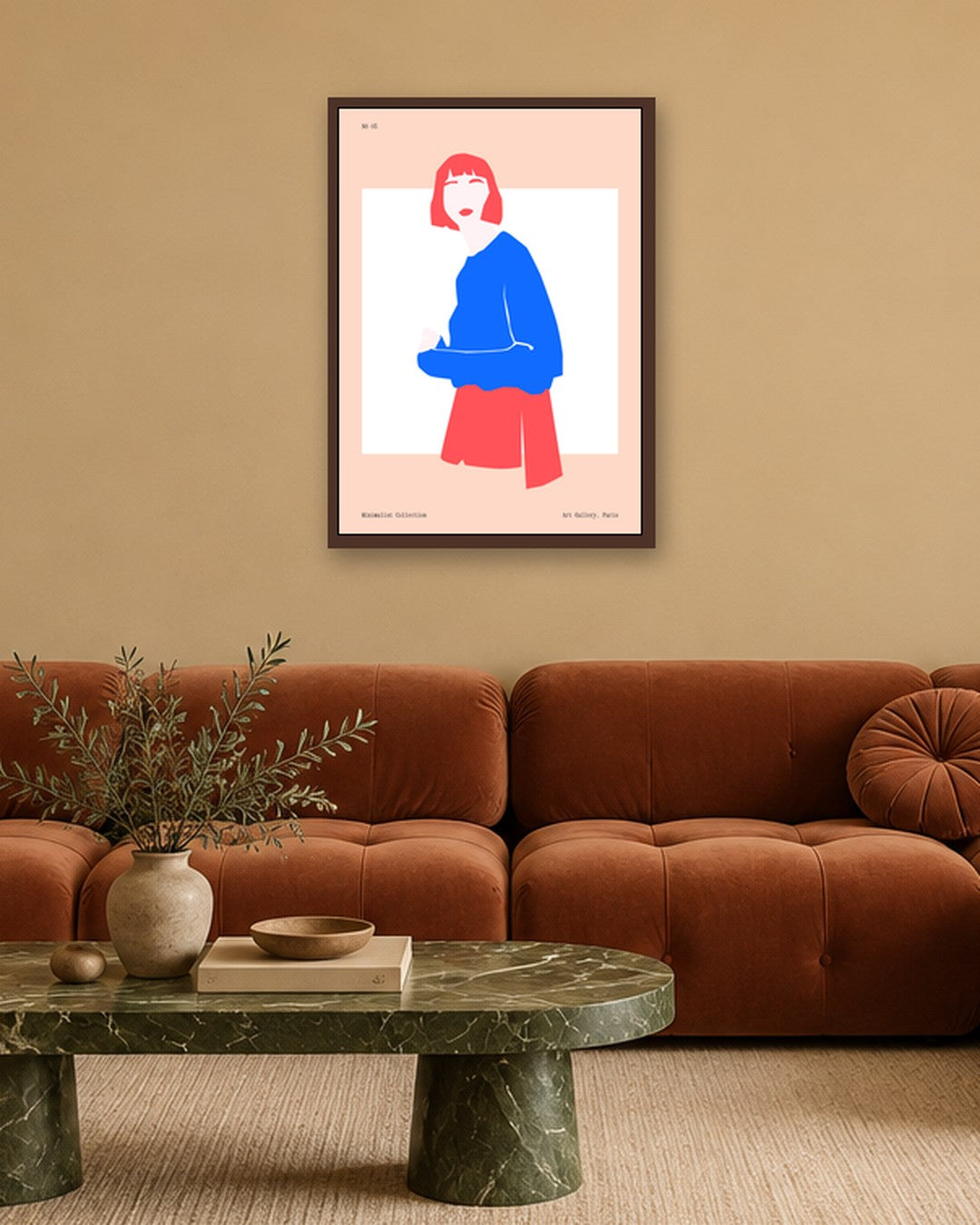 SENT Studio - Abstract Poster No. 7 - dark oak frame in a room