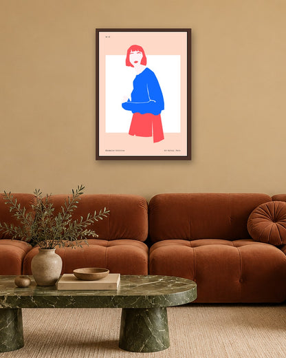 SENT Studio - Abstract Poster No. 7 - dark oak frame in a room