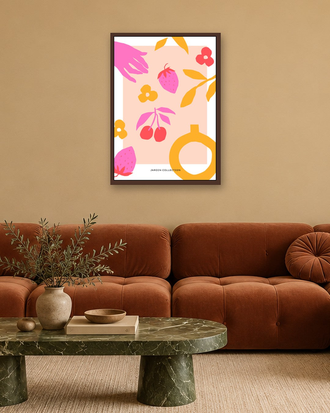 SENT Studio - Abstract Poster No. 42 - dark oak frame in a room
