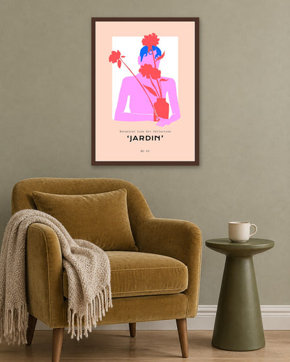 SENT Studio - Abstract Poster No. 29 - dark oak frame in a room