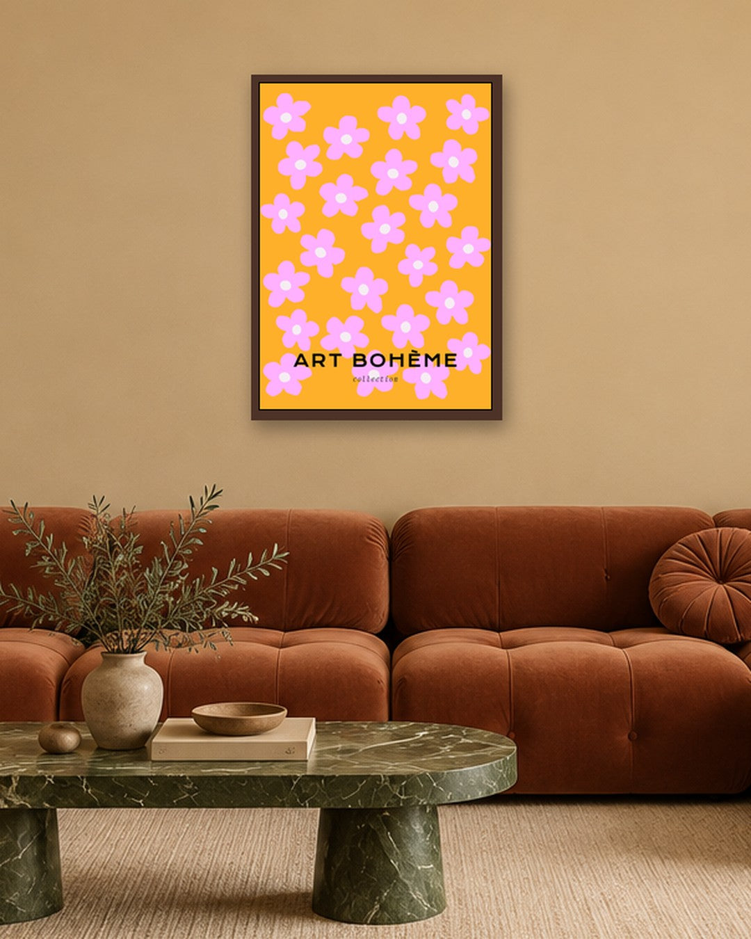 SENT Studio - Abstract Poster No. 25 - dark oak frame in a room