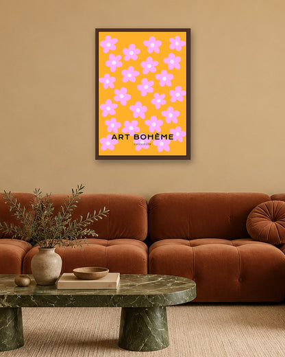 SENT Studio - Abstract Poster No. 25 - dark oak frame in a room