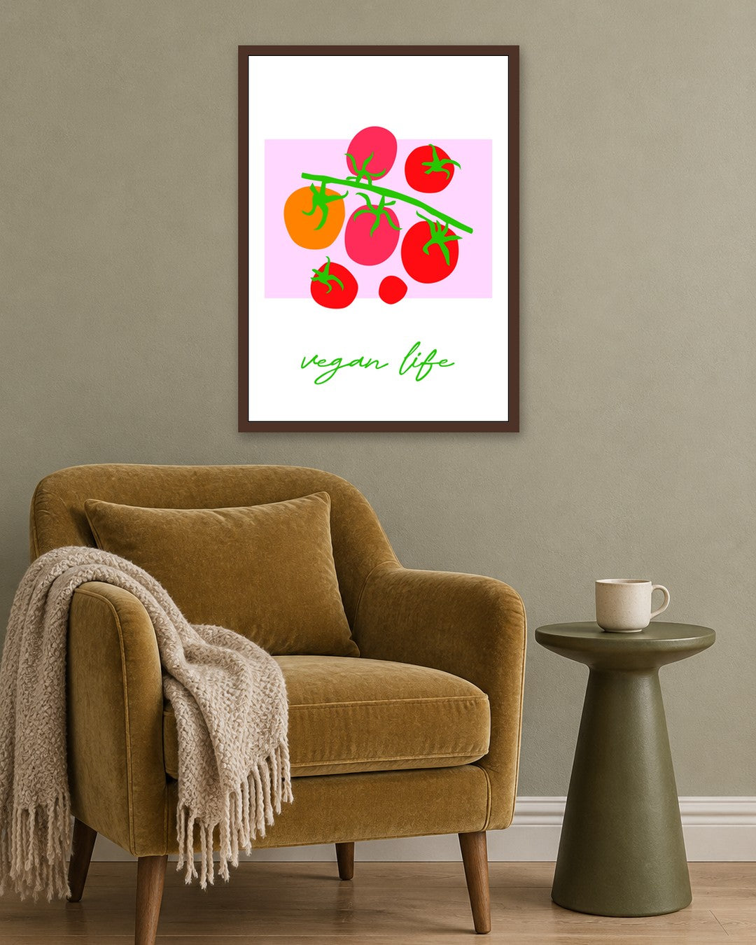 SENT Studio - Artistic Poster No. 54 - dark oak frame in a room