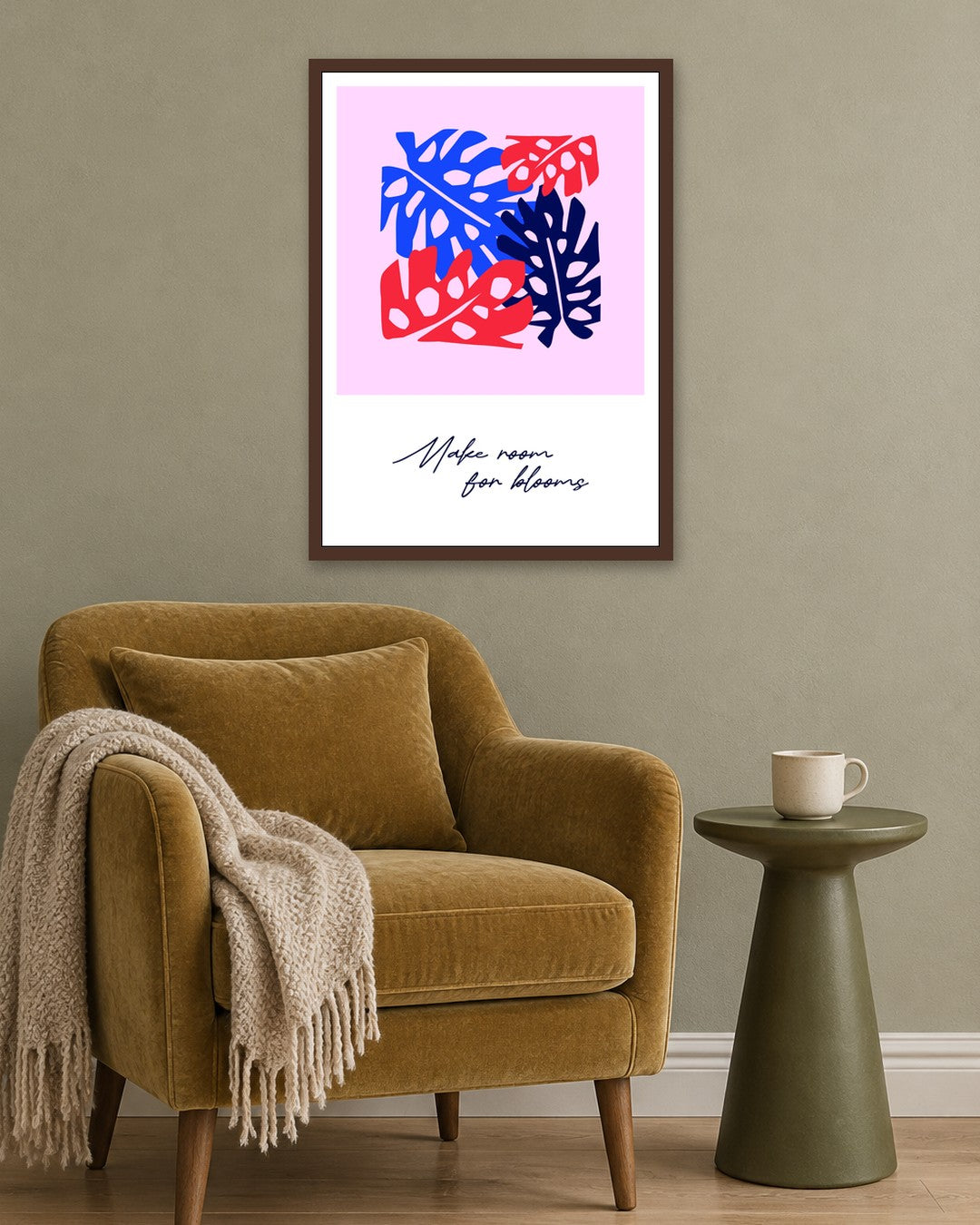 SENT Studio - Artistic Poster No. 16 - dark oak frame in a room
