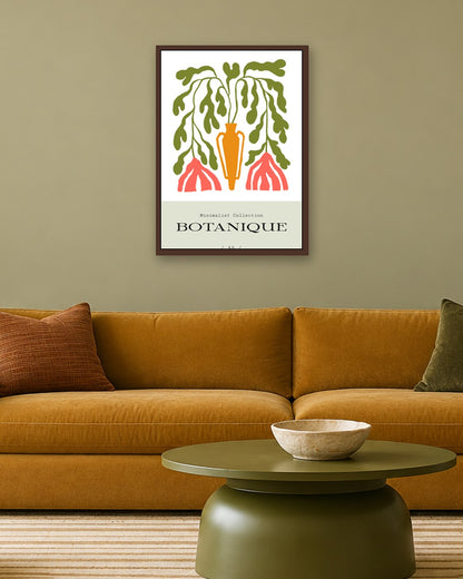 SENT Studio - Blooming Flowers Poster No. 46 - dark oak frame in a room