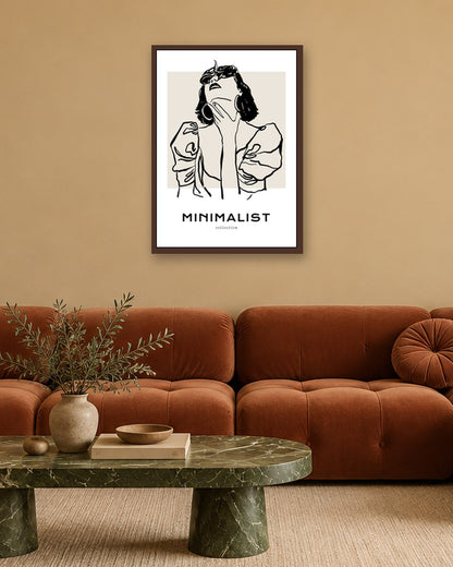 SENT Studio - Dancing Poster No. 55 - dark oak frame in a room