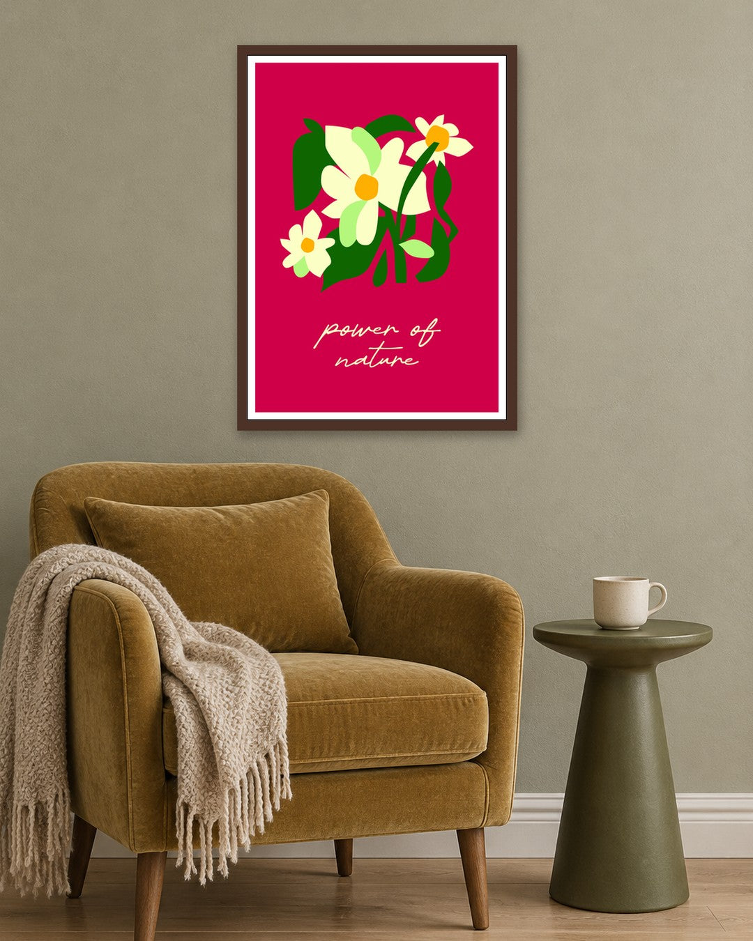 SENT Studio - Artistic Poster No. 15 - dark oak frame in a room