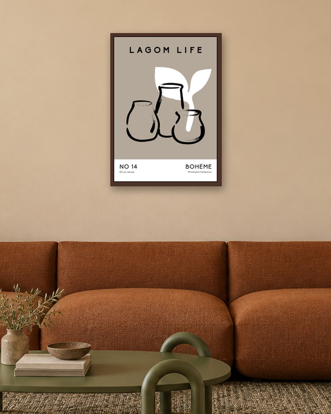 SENT Studio - Bohemian Poster No. 94 - dark oak frame in a room