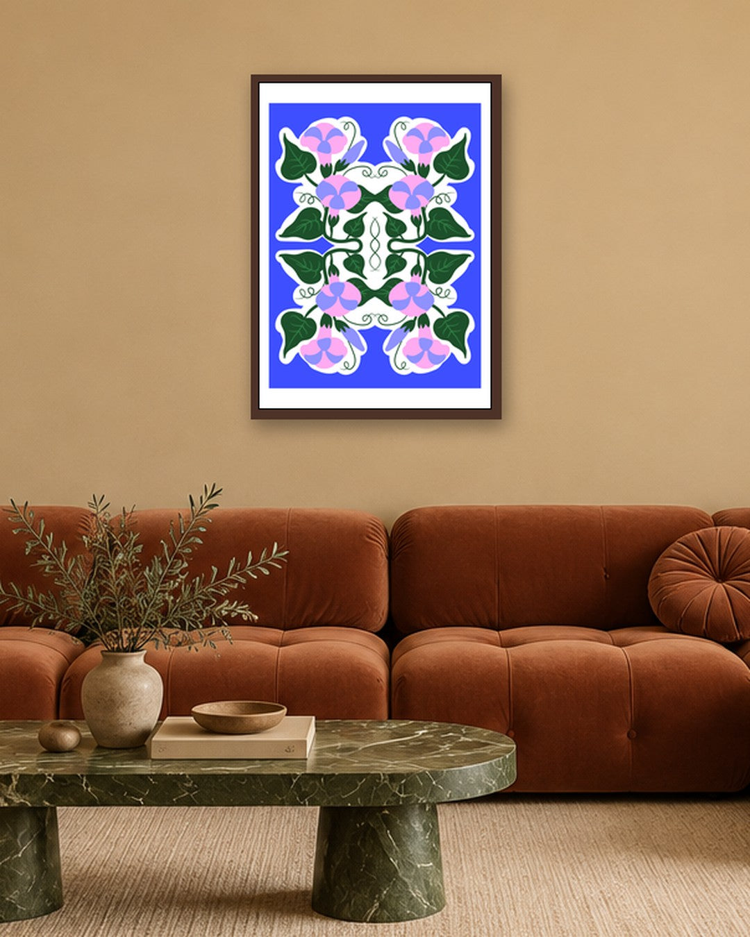 SENT Studio - Aesthetic Poster No. 26 - dark oak frame in a room