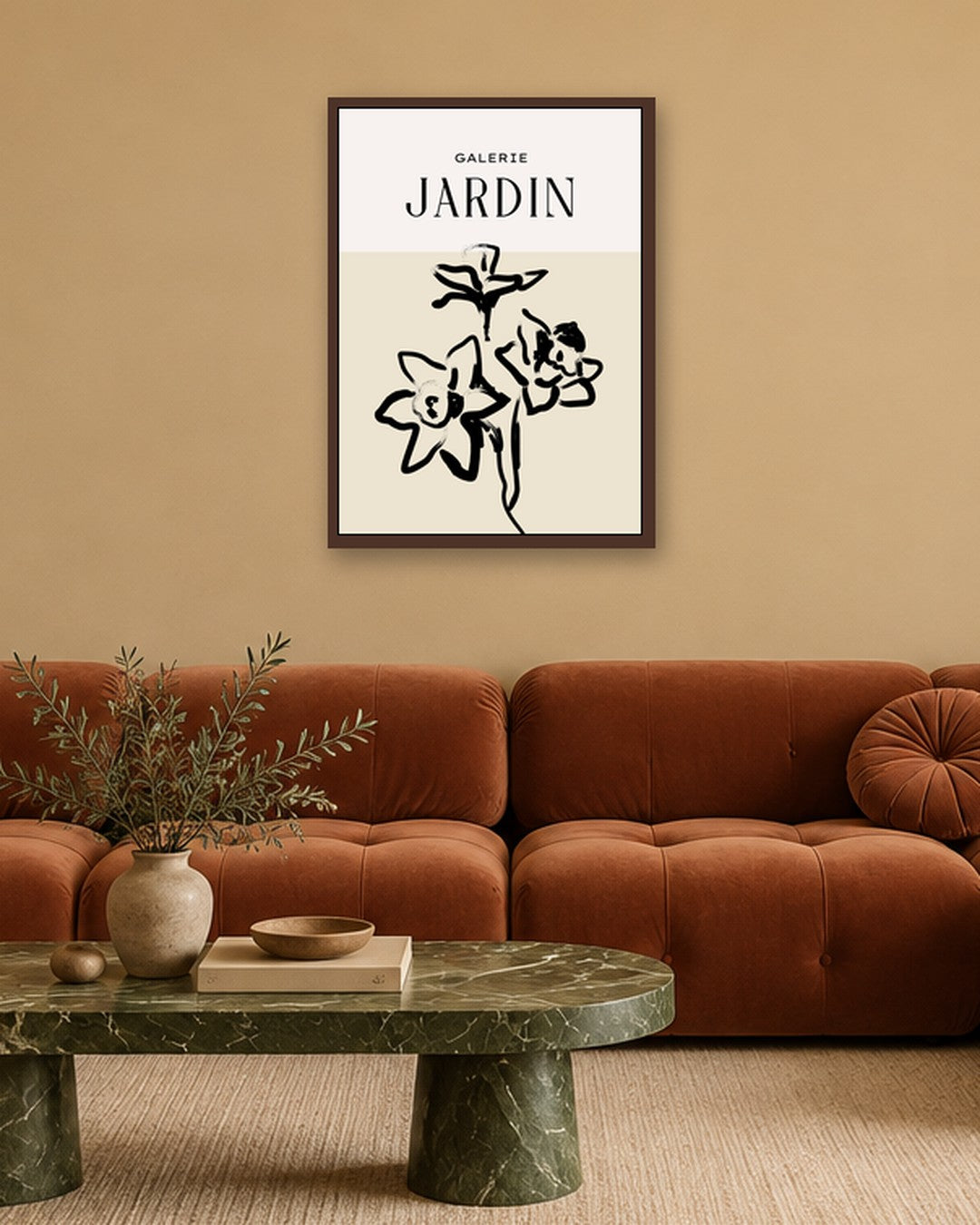 SENT Studio - Bohemian Poster No. 71 - dark oak frame in a room