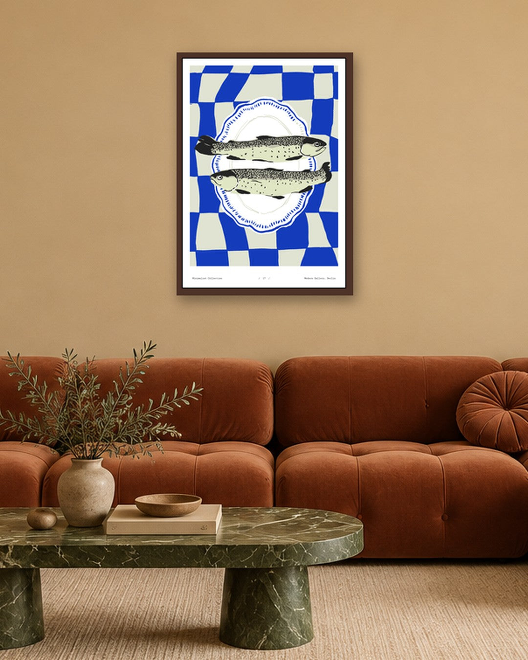SENT Studio - Cravings Poster No. 17 - dark oak frame in a room