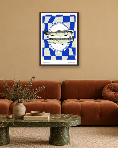 SENT Studio - Cravings Poster No. 17 - dark oak frame in a room