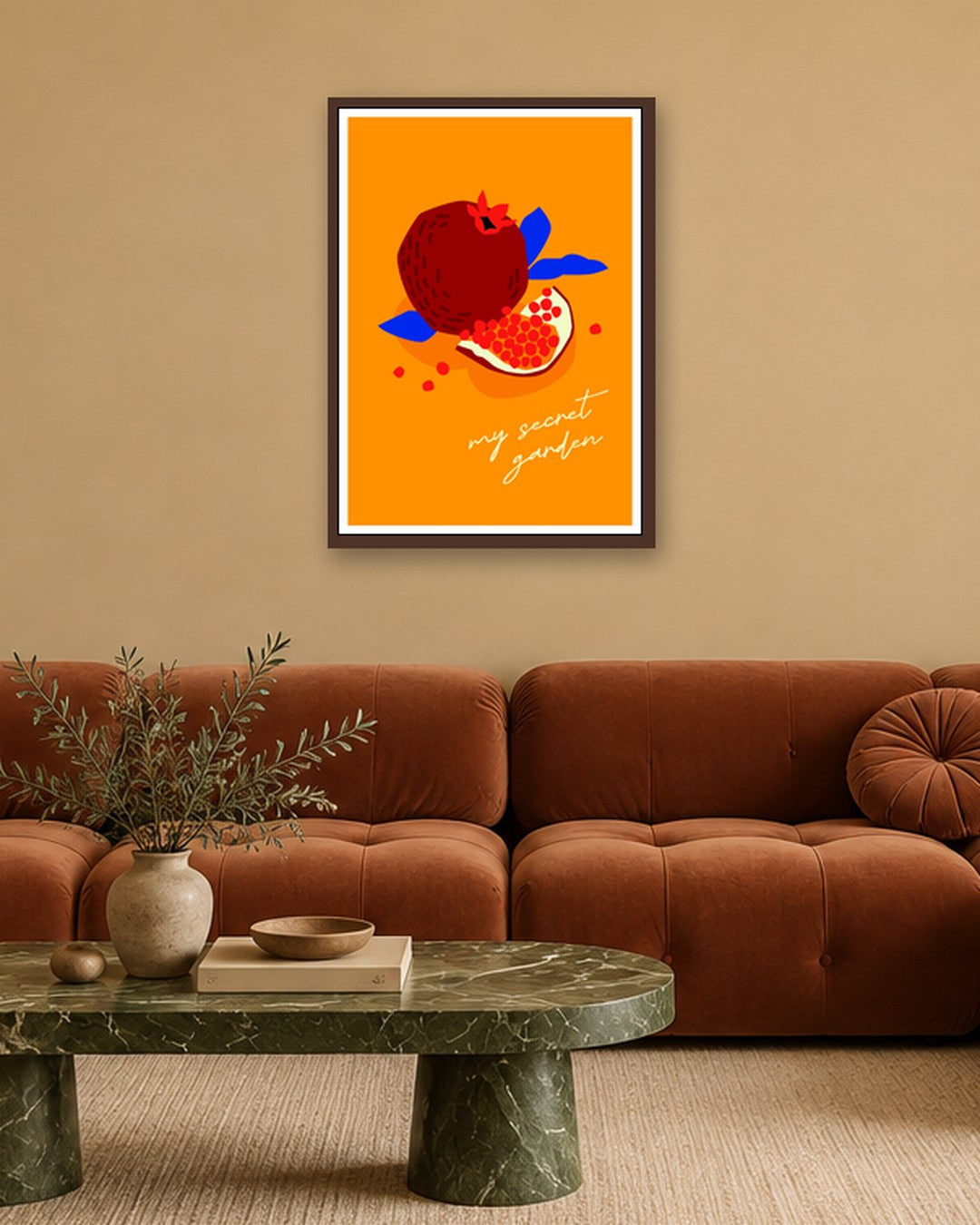 SENT Studio - Artistic Poster No. 35 - dark oak frame in a room