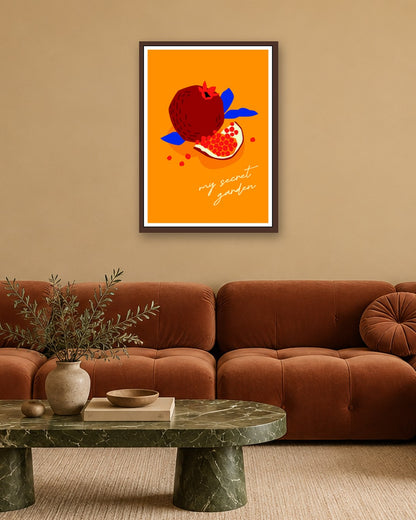 SENT Studio - Artistic Poster No. 35 - dark oak frame in a room