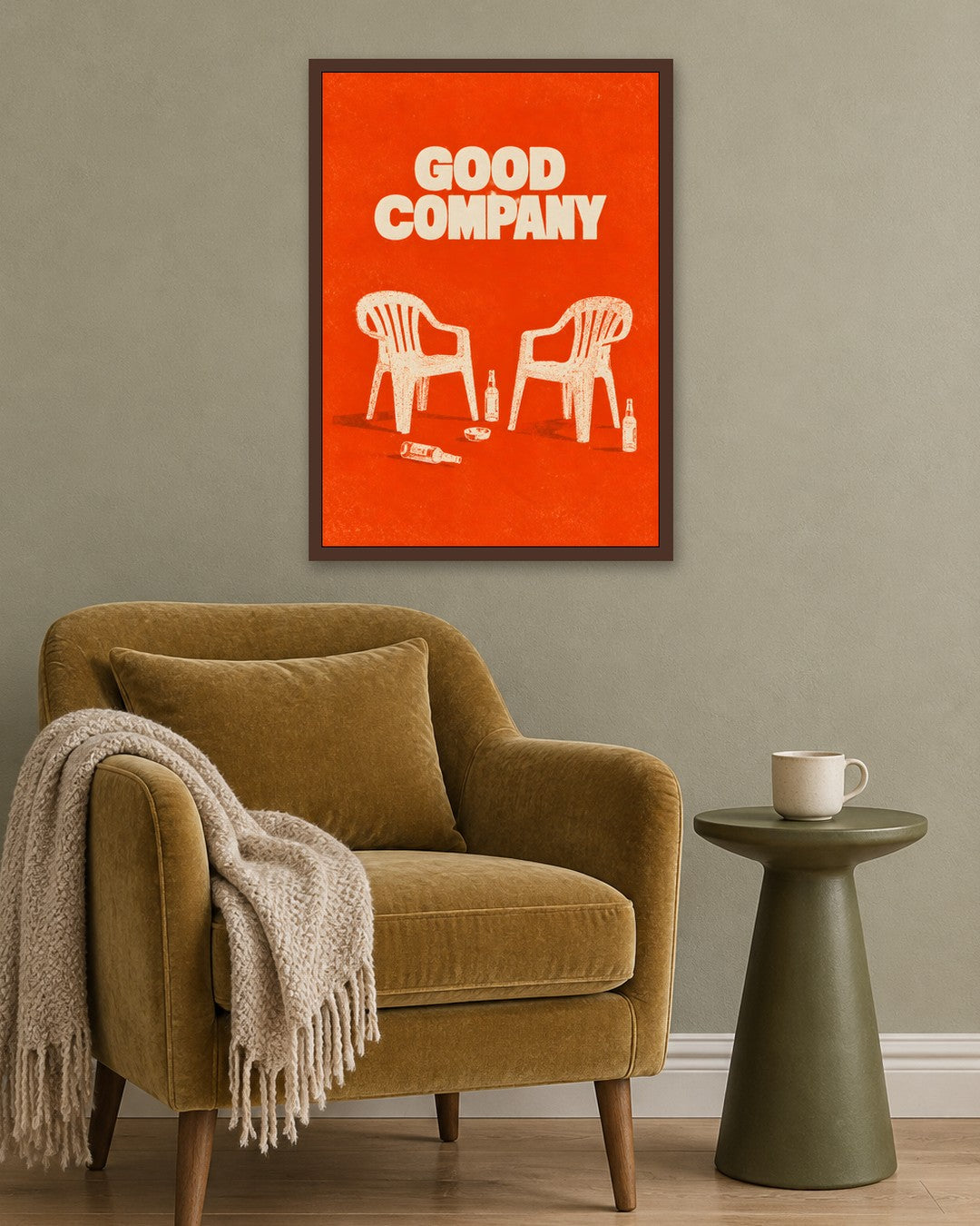 Felicity Hastings - Good Company - dark oak frame in a room
