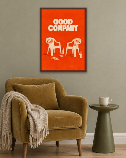 Felicity Hastings - Good Company - dark oak frame in a room