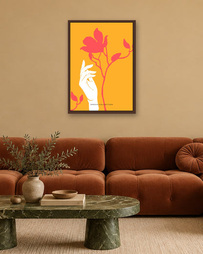 SENT Studio - Abstract Poster No. 33 - dark oak frame in a room