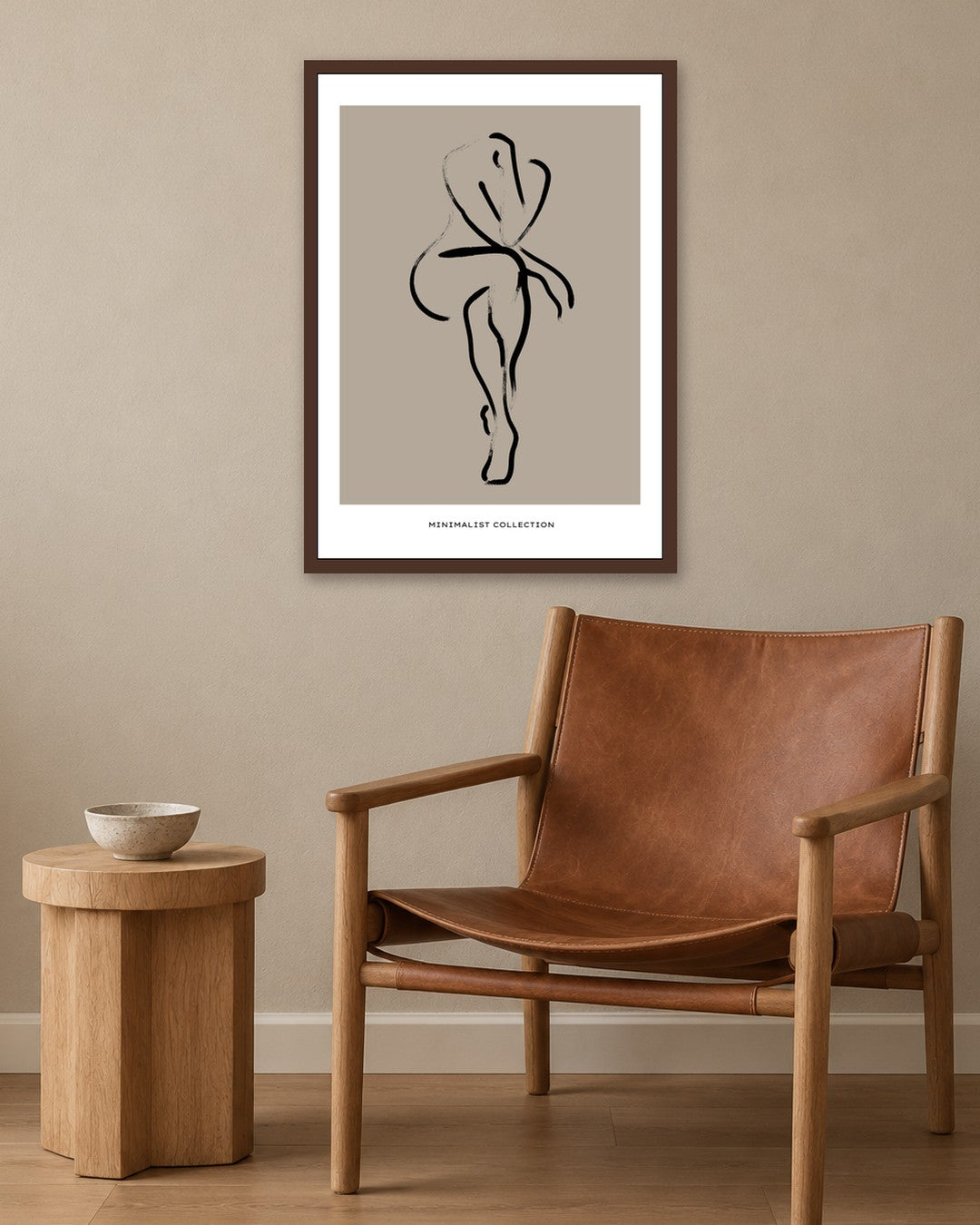 SENT Studio - Bohemian Poster No. 80 - dark oak frame in a room