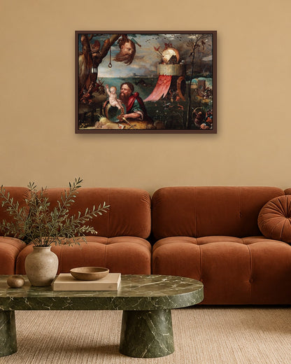 Renaissance Masters - Renaissance Masterpiece No. 393 - dark oak frame in a room