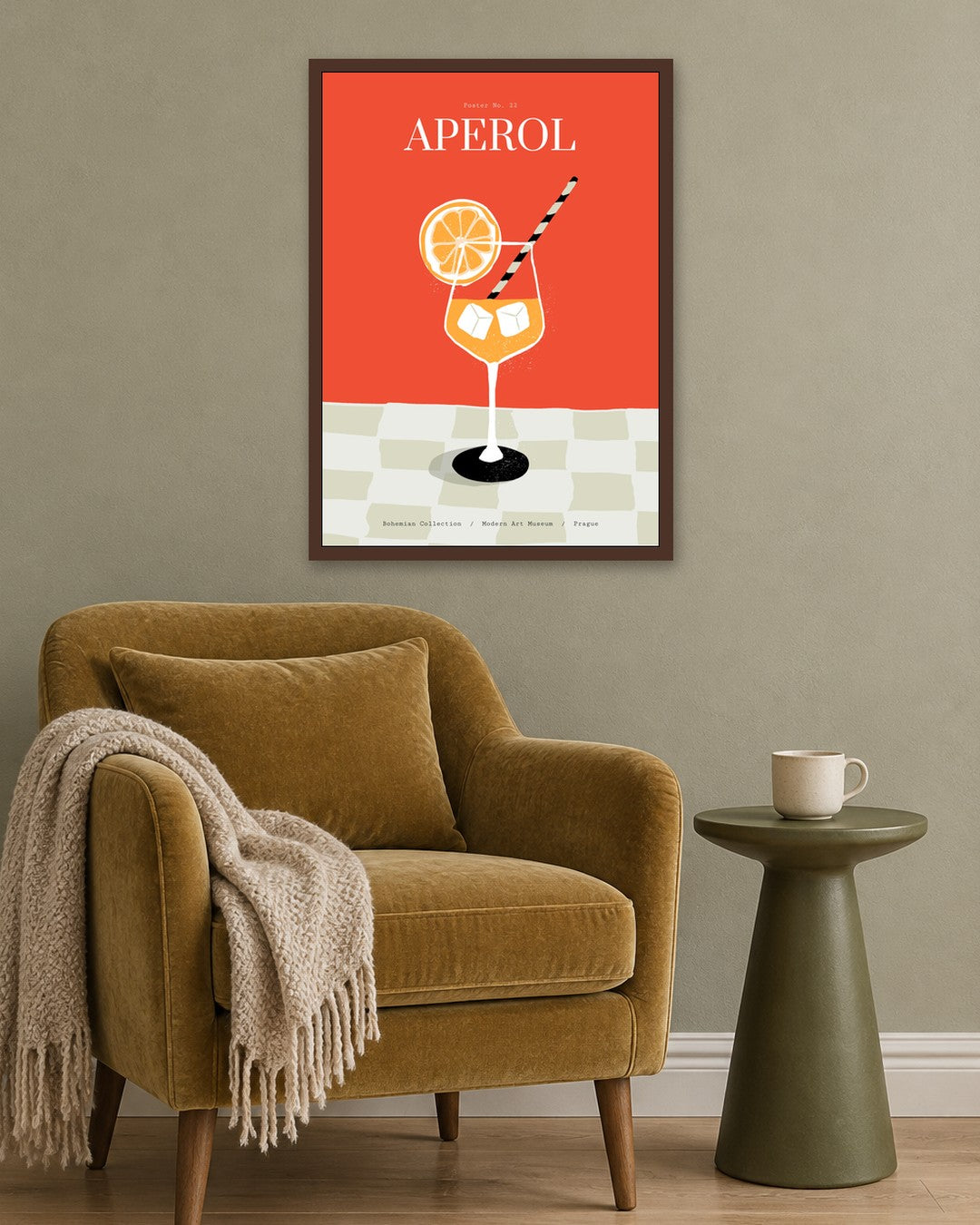 SENT Studio - Cravings Poster No. 22 - dark oak frame in a room