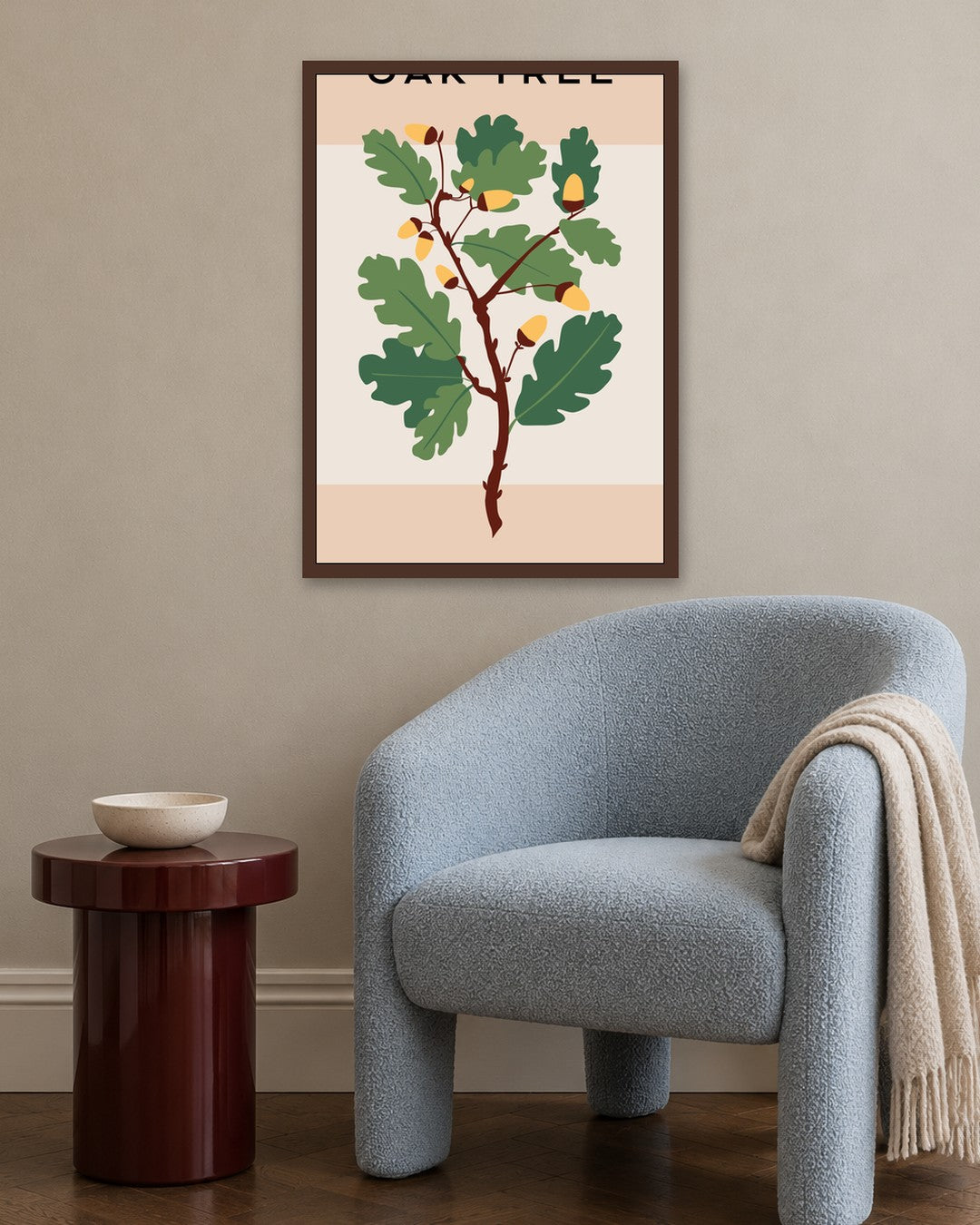 SENT Studio - Botanical Poster No. 59 - dark oak frame in a room