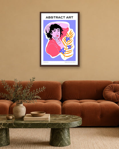 SENT Studio - Aesthetic Poster No. 4 - dark oak frame in a room